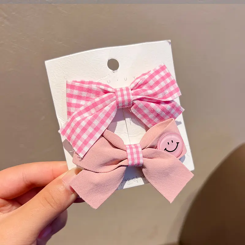Pink Polka Dot Bow Hairpin for Girls - Image 16