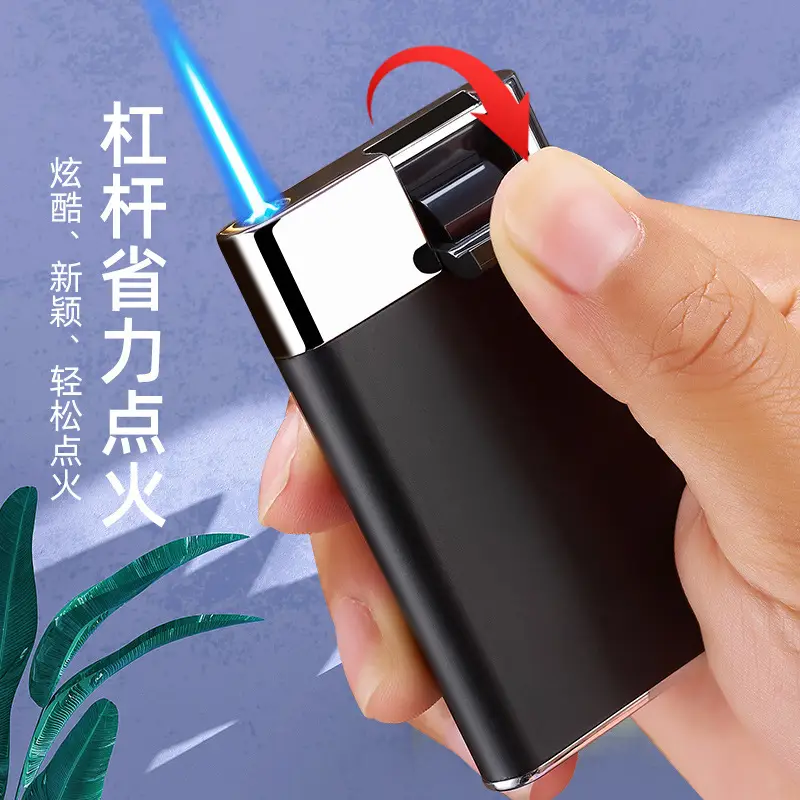 Blue Flame Lever Lighter with Windproof Design - Image 9