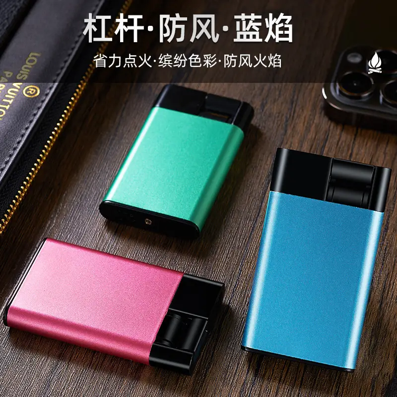 Blue Flame Lever Lighter with Windproof Design - Image 11