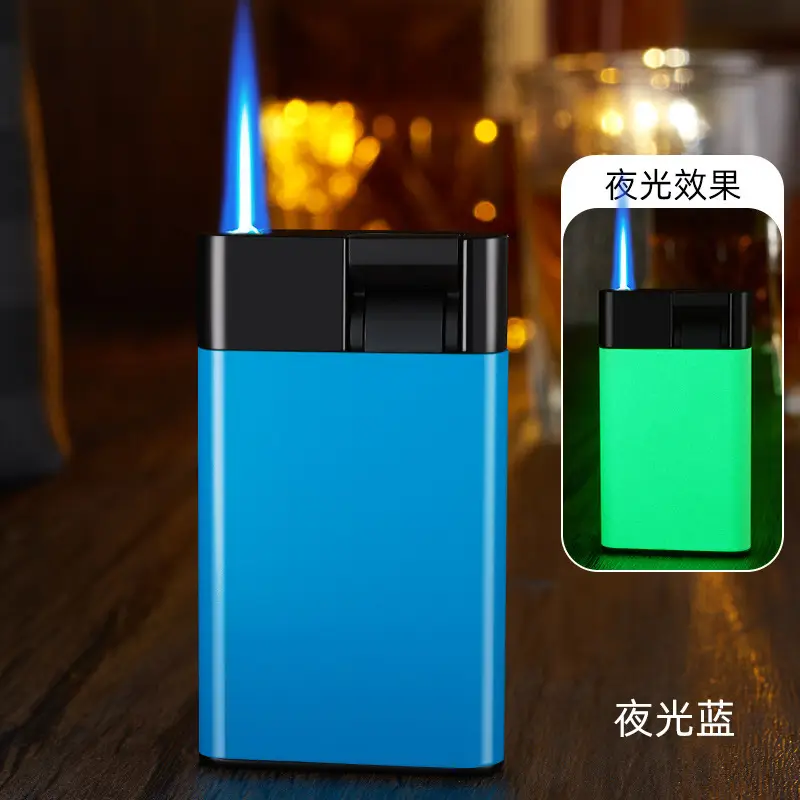 Blue Flame Lever Lighter with Windproof Design - Image 7
