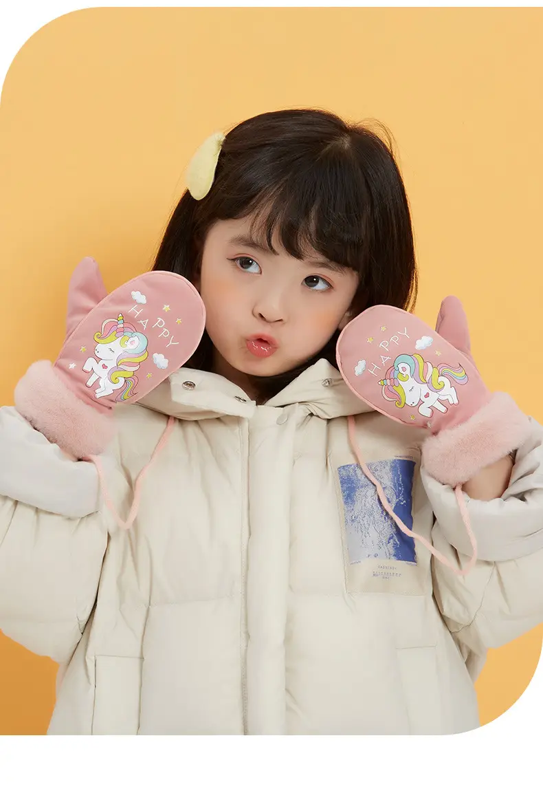 Winter Velvet Gloves for Boys Girls Warm Windproof — feature 13