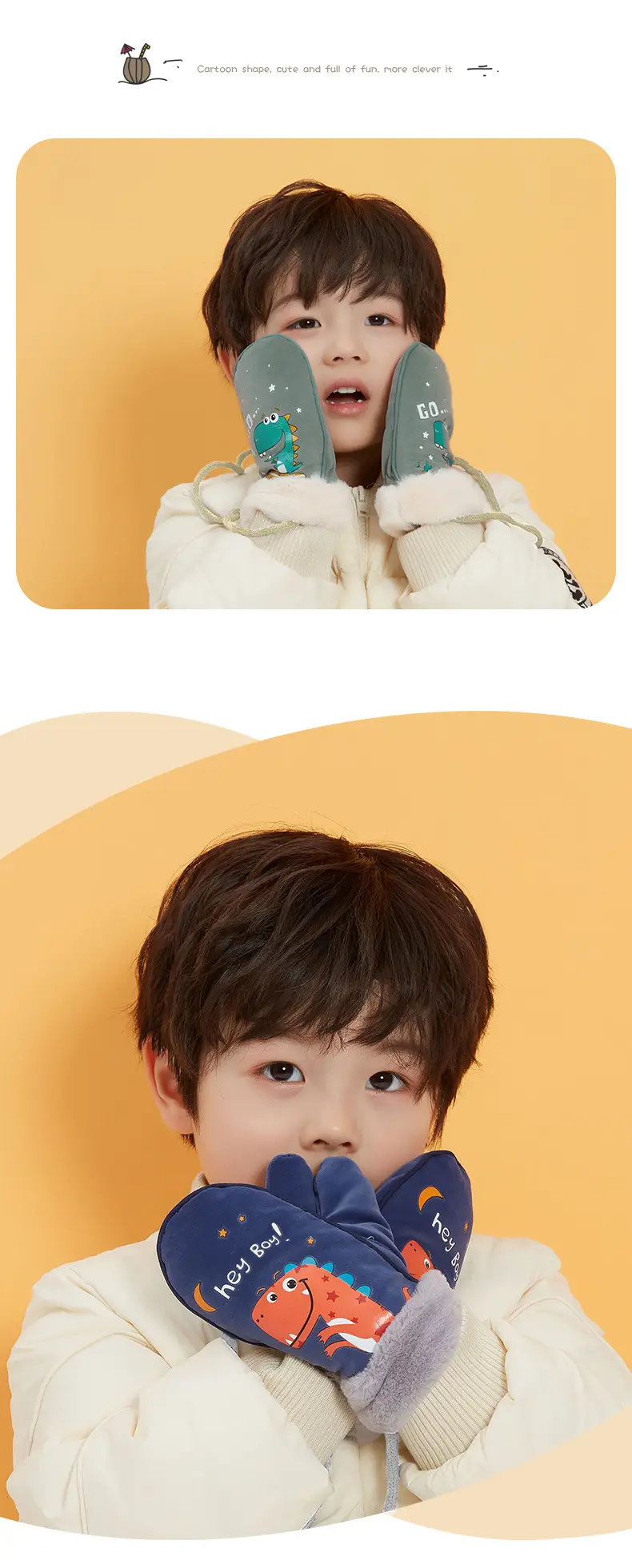 Winter Velvet Gloves for Boys Girls Warm Windproof — feature 15