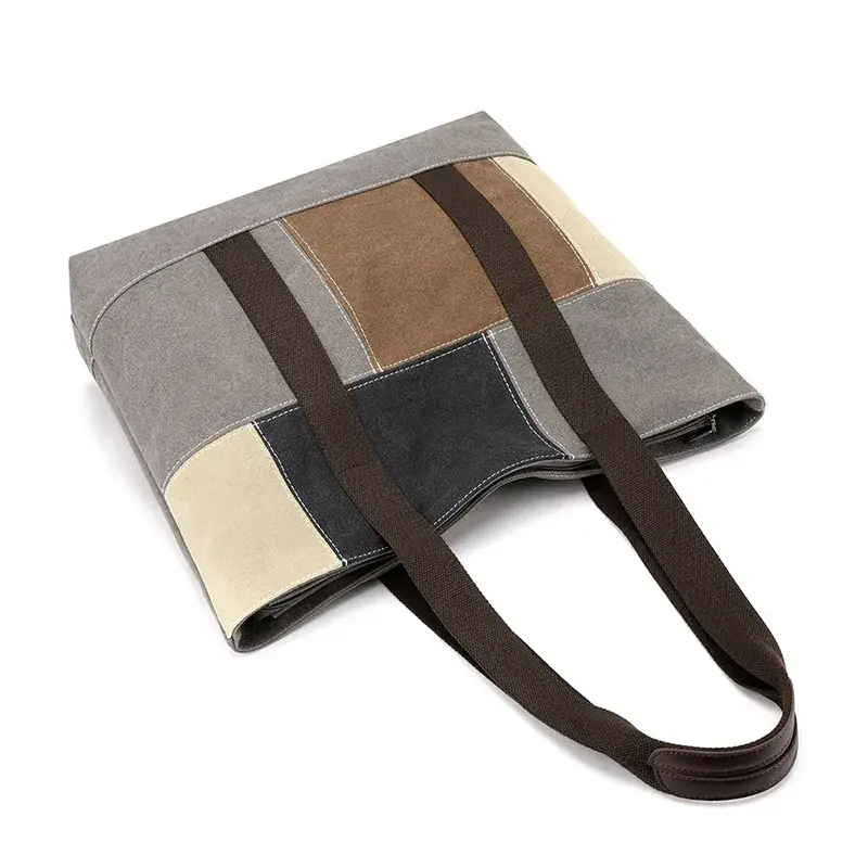 Vintage Canvas Shoulder Bag Large Capacity Women