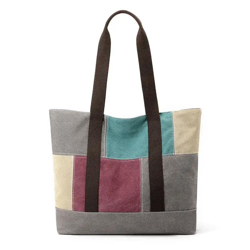Vintage Canvas Shoulder Bag Large Capacity Women