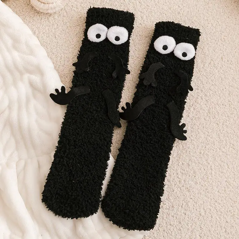 Coral Fleece Cartoon Baby Socks Yellow Mid-Calf - Image 5