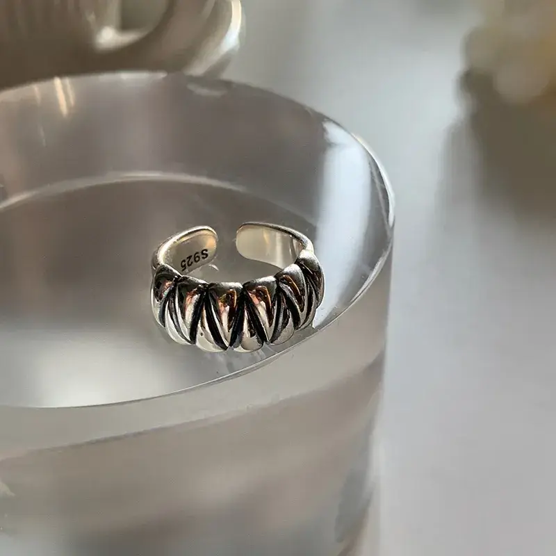 Vintage Open Stripe Ring Women's Fashion Distinctive Peach Heart - Image 6