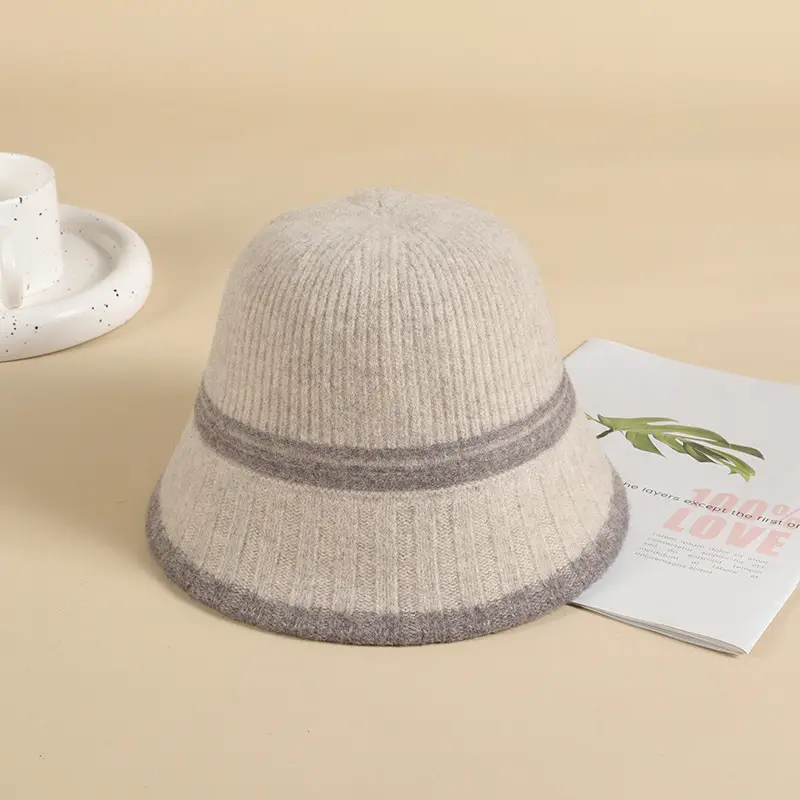 Women Wool Bucket Hat Winter Elegant Japanese Style - Image 4