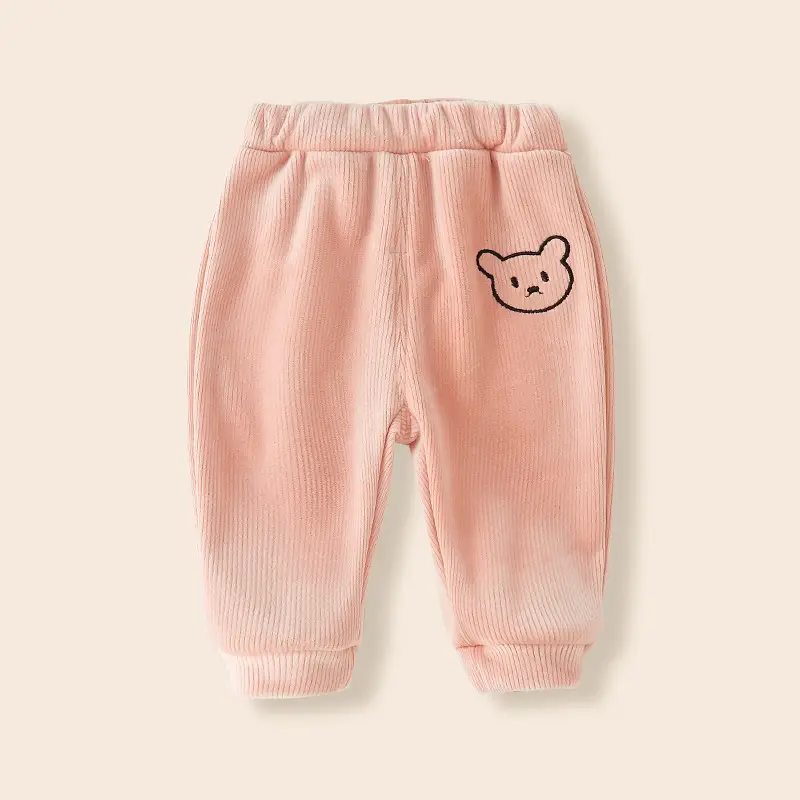 Baby Fleece Pants Yellow Korean Style Warm Winter Boys