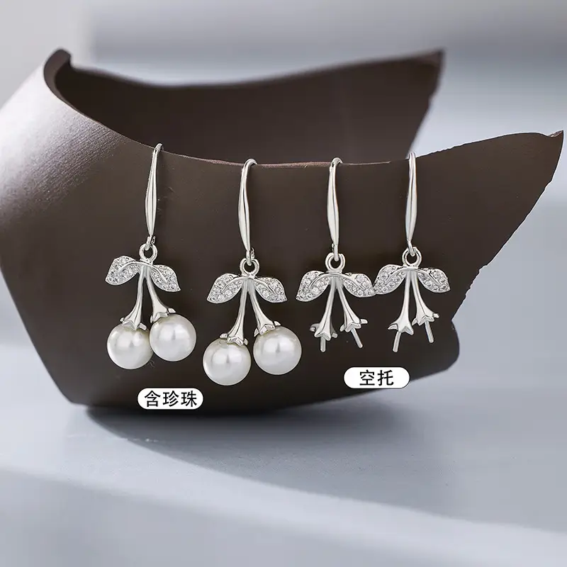 2022 Cherry Blossom Pearl Earrings for Women - Image 4