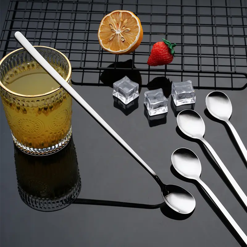 3 Pcs Stainless Steel Ice Moulds Long Handle Mixing Spoon - Image 6