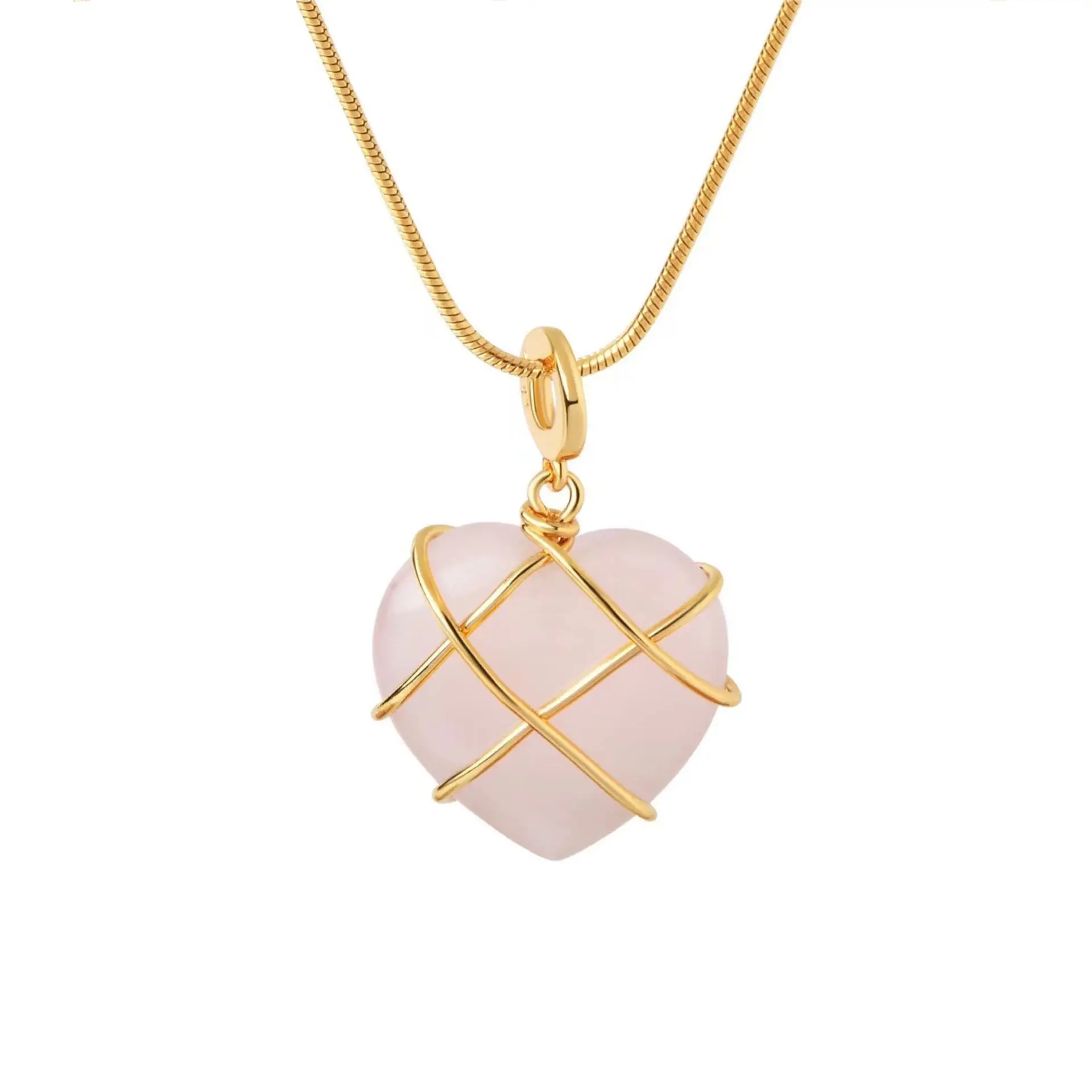 Love Heart Pendant Necklace with Diamond Castle Design - Image 7