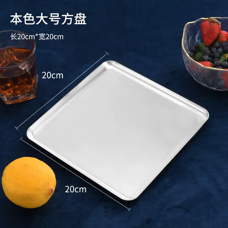 304 Stainless Steel Multi-Purpose Plates Golden Tray - Image 3