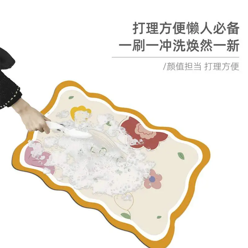 Bathroom Diatom Tile Absorbent Mat Non-Slip Floor Mat - Image 8