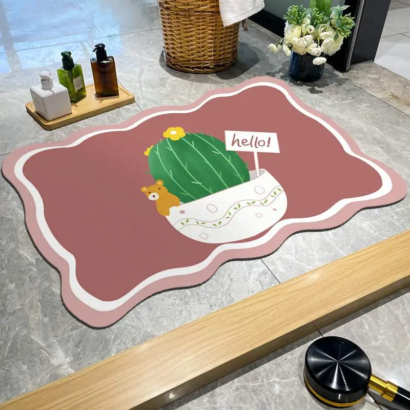 Bathroom Diatom Tile Absorbent Mat Non-Slip Floor Mat - Image 9