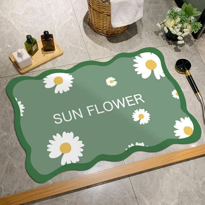 Bathroom Diatom Tile Absorbent Mat Non-Slip Floor Mat - Image 4