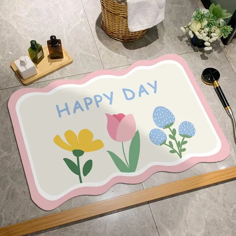 Bathroom Diatom Tile Absorbent Mat Non-Slip Floor Mat - Image 6