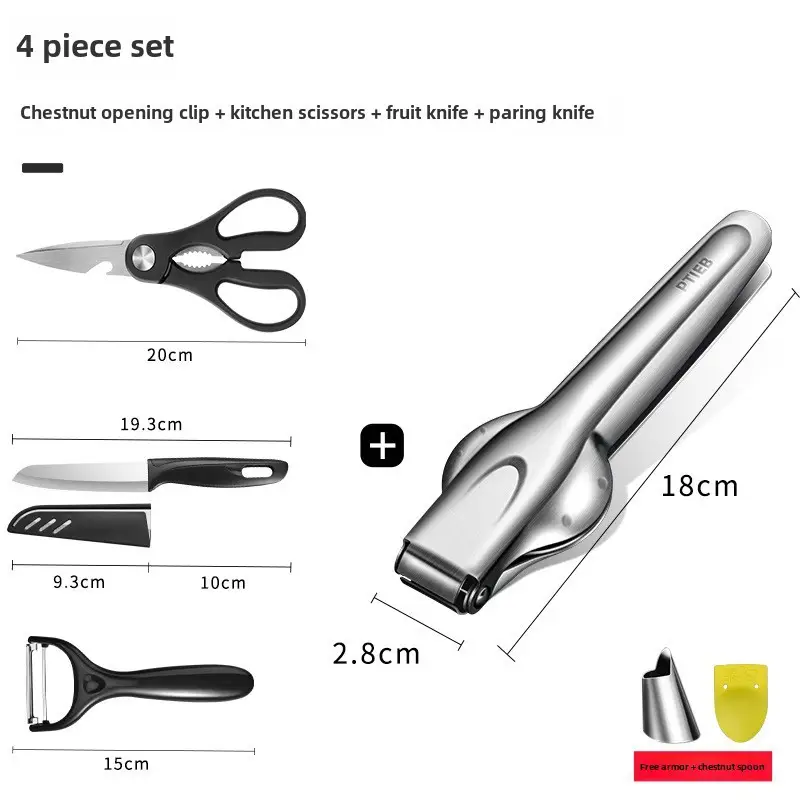 Stainless Steel Chestnut Clip Sheller 17.5cm - Image 6