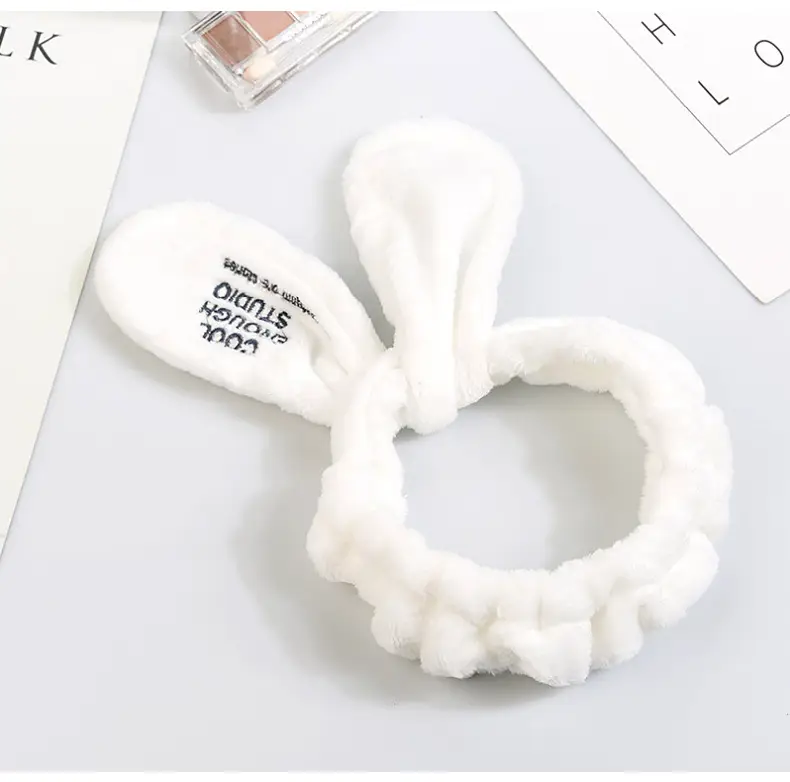Black Korean Rabbit Ears Hair Band Adjustable Wire Knot Cross Wash Hair Band Cute Sweet Embroidered Hair Accessories — feature 14
