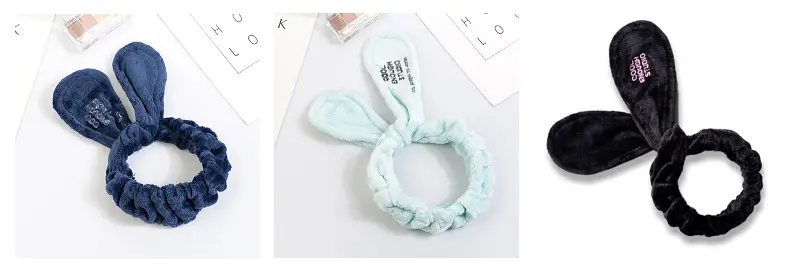 Black Korean Rabbit Ears Hair Band Adjustable Wire Knot Cross Wash Hair Band Cute Sweet Embroidered Hair Accessories — feature 8