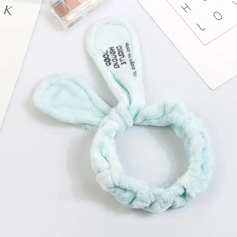 Black Korean Rabbit Ears Hair Band Adjustable Wire Knot Cross Wash Hair Band Cute Sweet Embroidered Hair Accessories - Image 5