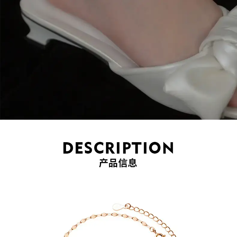 Rose Gold Single Diamond Anklet for Women — feature 3