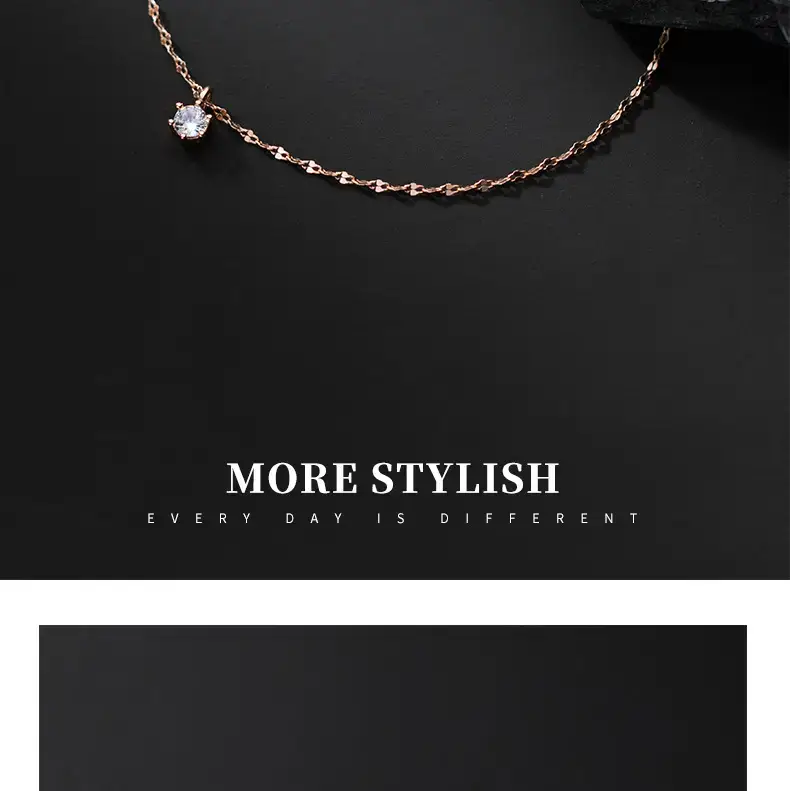 Rose Gold Single Diamond Anklet for Women — feature 6