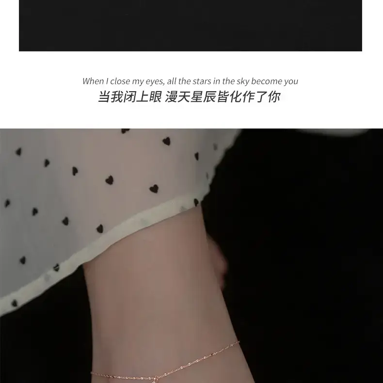 Rose Gold Single Diamond Anklet for Women — feature 8
