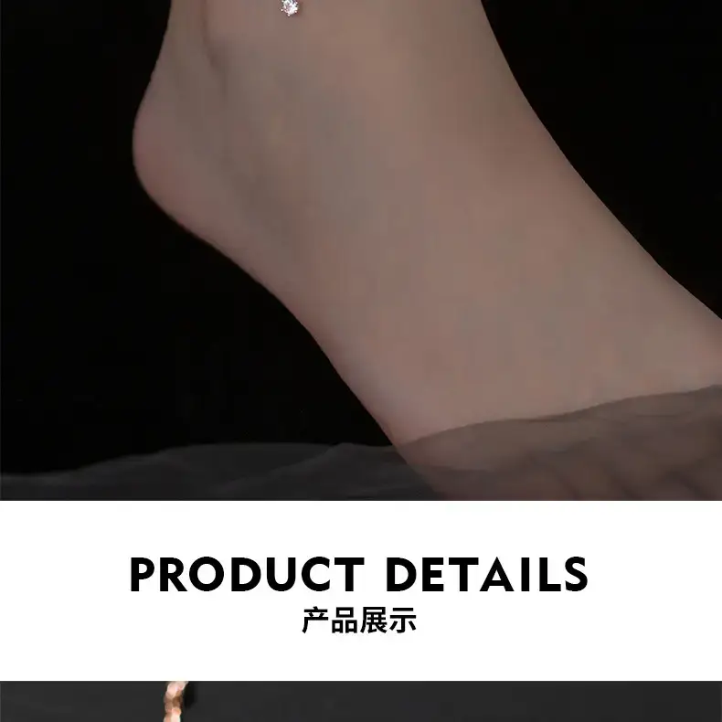 Rose Gold Single Diamond Anklet for Women — feature 9