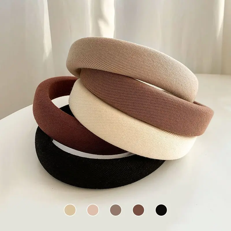 Women's Face-Revealing Pressure Hair Hoop Beige - Image 9