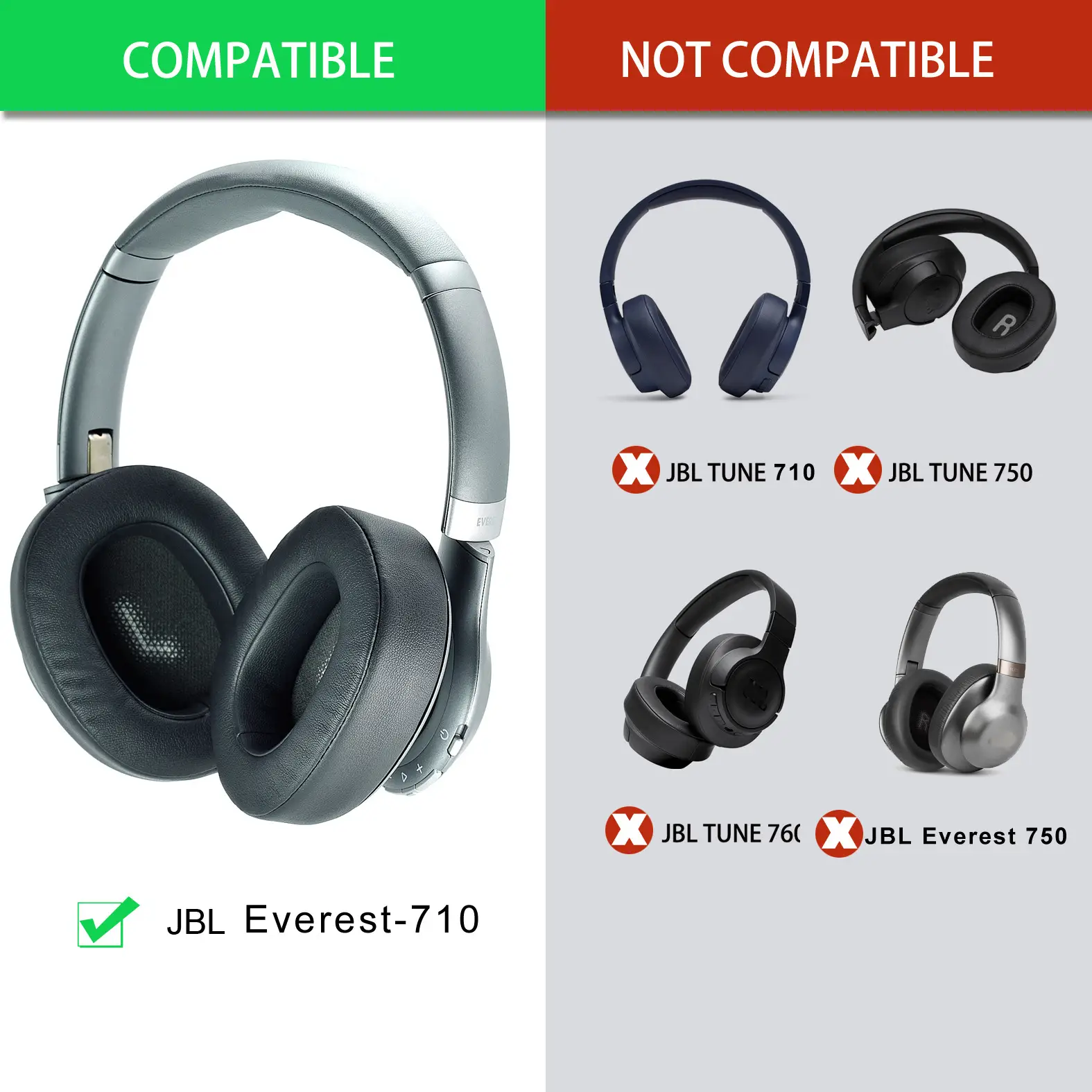 JBL Everest 710 Bluetooth Earbuds with Earmuffs Cover