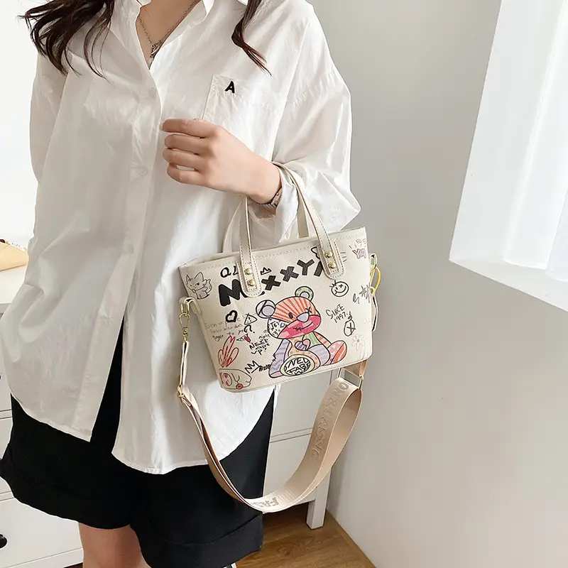 Cartoon Print Large Capacity Handbag for Women