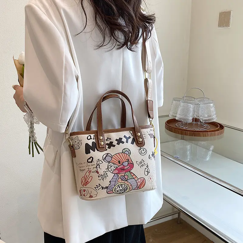 Cartoon Print Large Capacity Handbag for Women