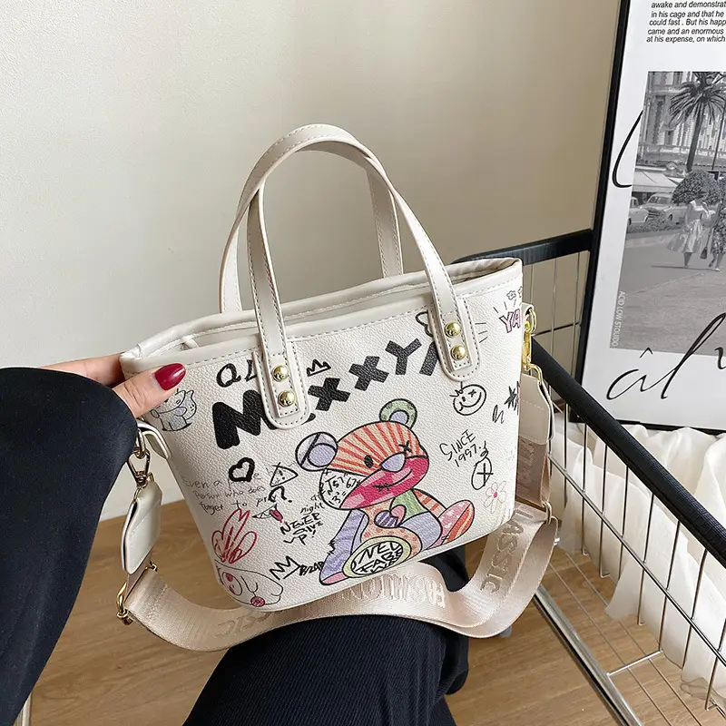 Cartoon Print Large Capacity Handbag for Women