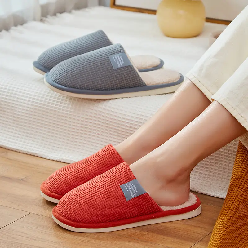 Cixi 2025 New Corn Velvet Floor Slippers for Men, Non-Slip and Wear-Resistant, Wholesale for Hotels and Street Stalls