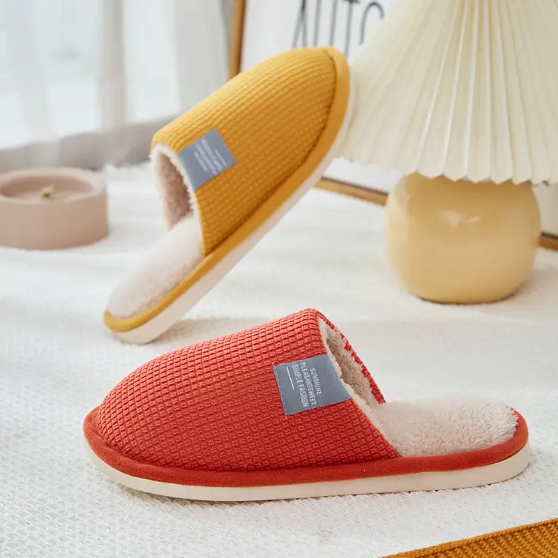 Cixi 2025 New Corn Velvet Floor Slippers for Men, Non-Slip and Wear-Resistant, Wholesale for Hotels and Street Stalls