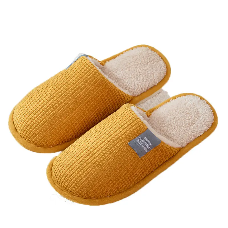 Cixi 2025 New Corn Velvet Floor Slippers for Men, Non-Slip and Wear-Resistant, Wholesale for Hotels and Street Stalls