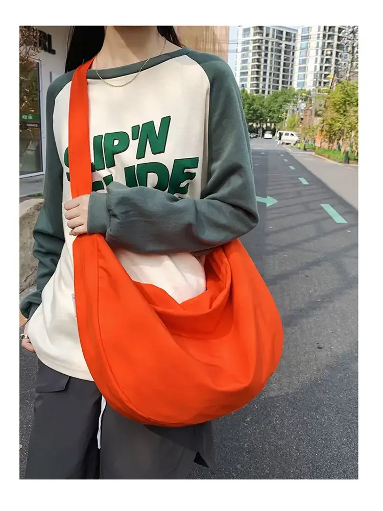 Orange Oxford Cloth Shoulder Bag 2025 New — feature 12