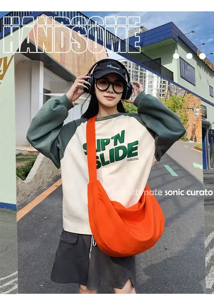 Orange Oxford Cloth Shoulder Bag 2025 New — feature 2