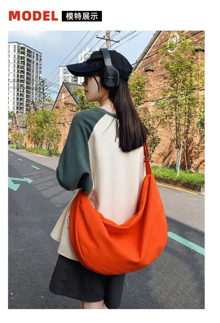 Orange Oxford Cloth Shoulder Bag 2025 New — feature 8