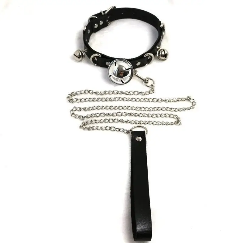 Bell Collar Necklace with Chain and Traction Rope Ring - Image 12