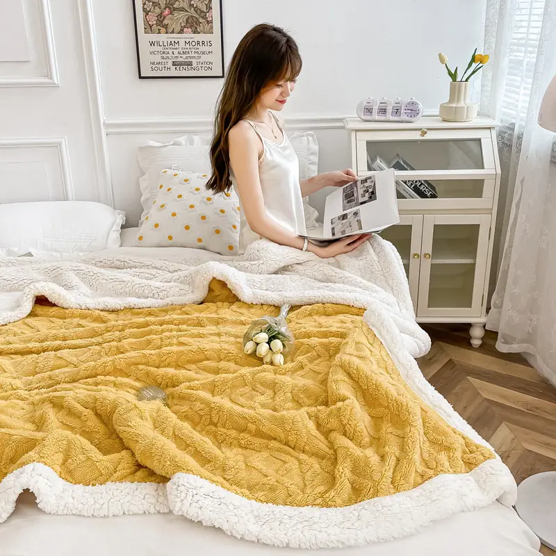 New Taff Fleece Blanket Thickened Autumn Winter - Image 31