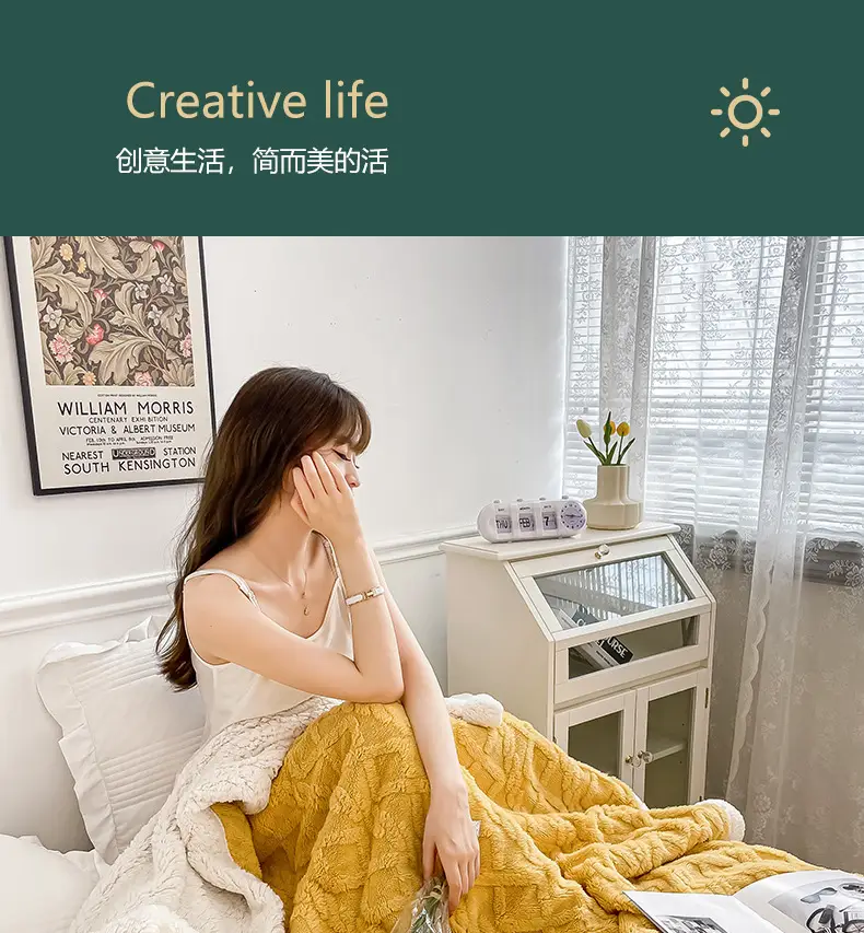 New Taff Fleece Blanket Thickened Autumn Winter — feature 4