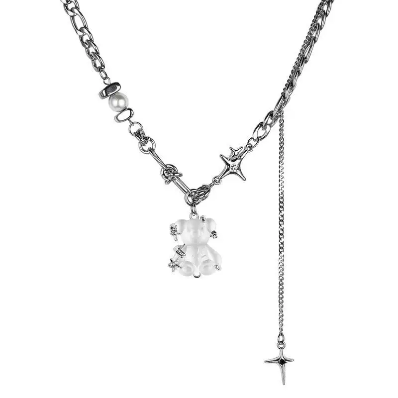 Frosted Bear Mang Star Necklace for Women - Image 6
