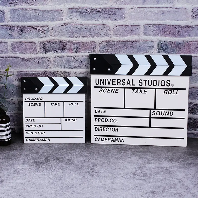 Universal Studios Movie Board Props Set Wooden Decorative Clapper Board