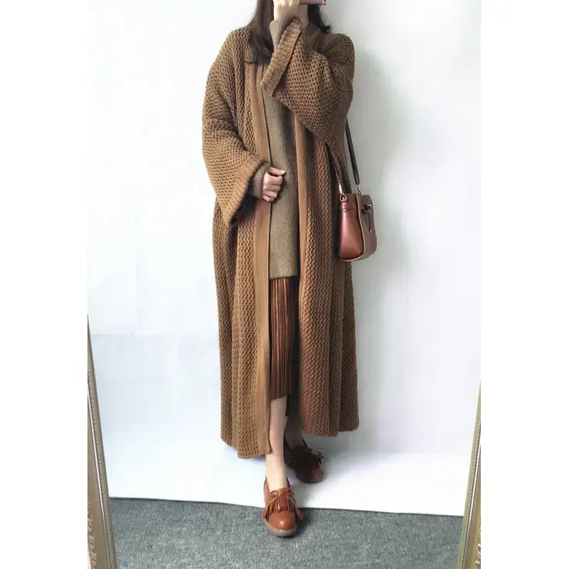 Plus Size Long Knitted Sweater for Women 2025 - Image 5