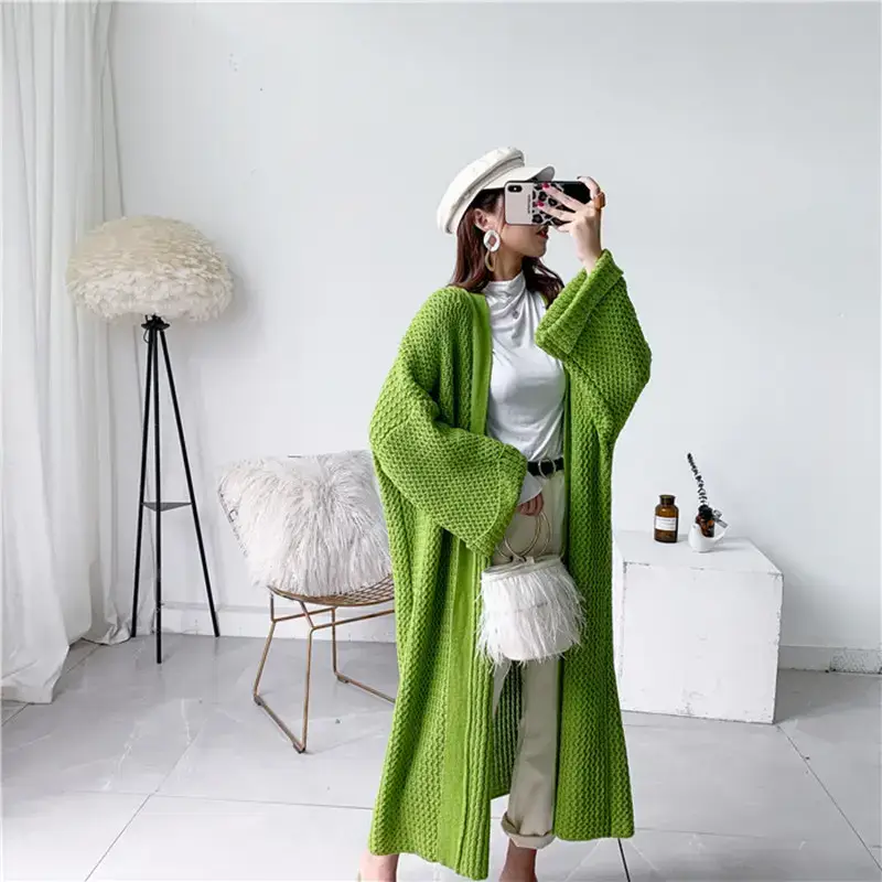 Plus Size Long Knitted Sweater for Women 2025 - Image 3