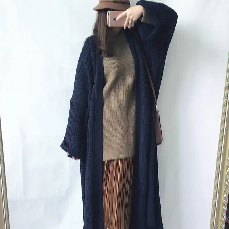 Plus Size Long Knitted Sweater for Women 2025 - Image 4