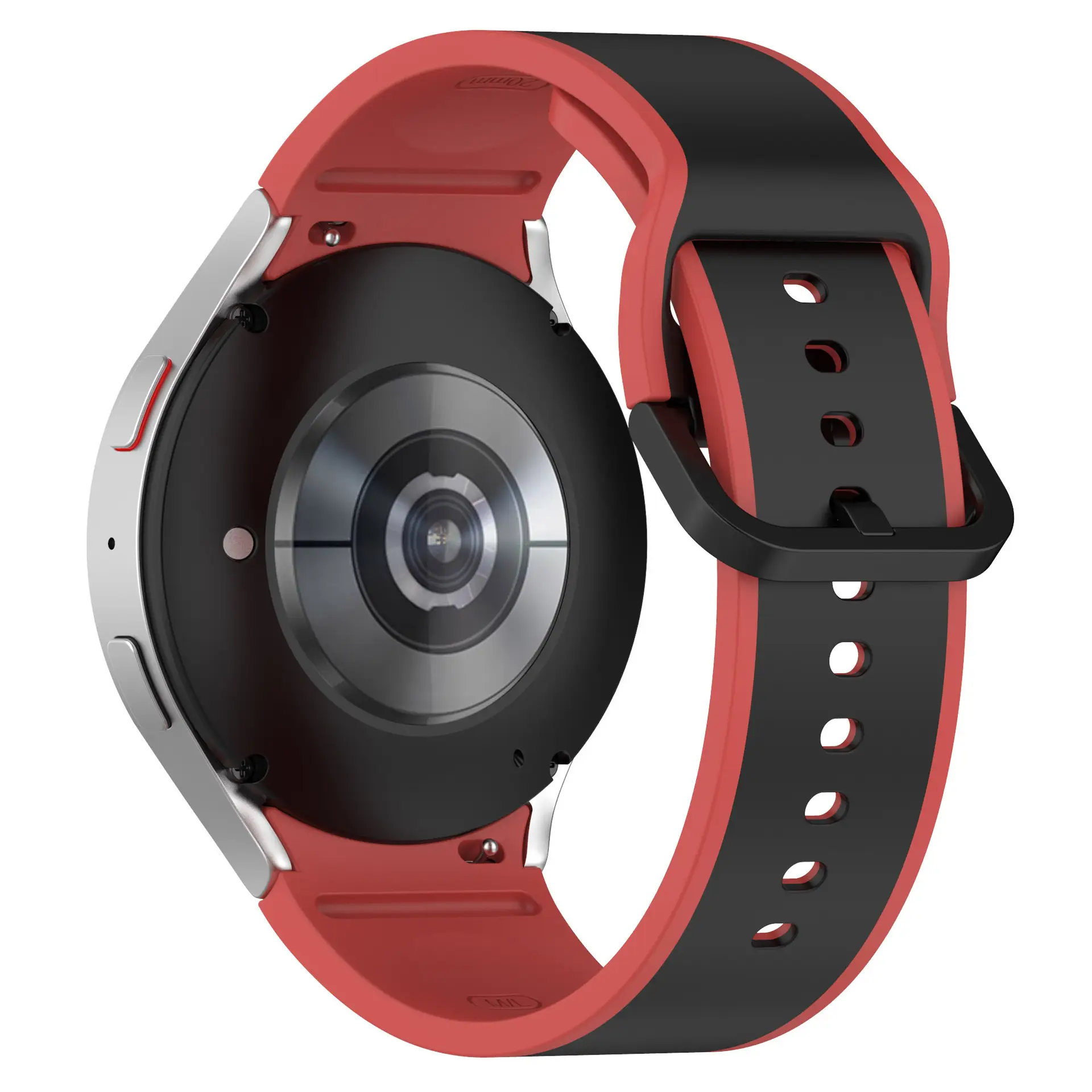 Samsung Galaxy Watch5 with Orange Silicone Strap - Image 2