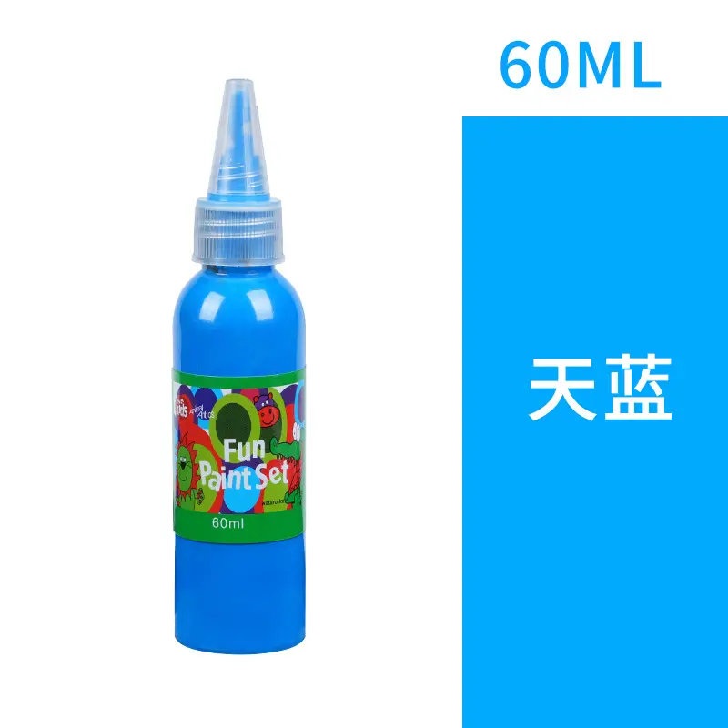 Factory Direct Sales Children's Finger Watercolor Washable Bottled 60ml Kindergarten Watercolor