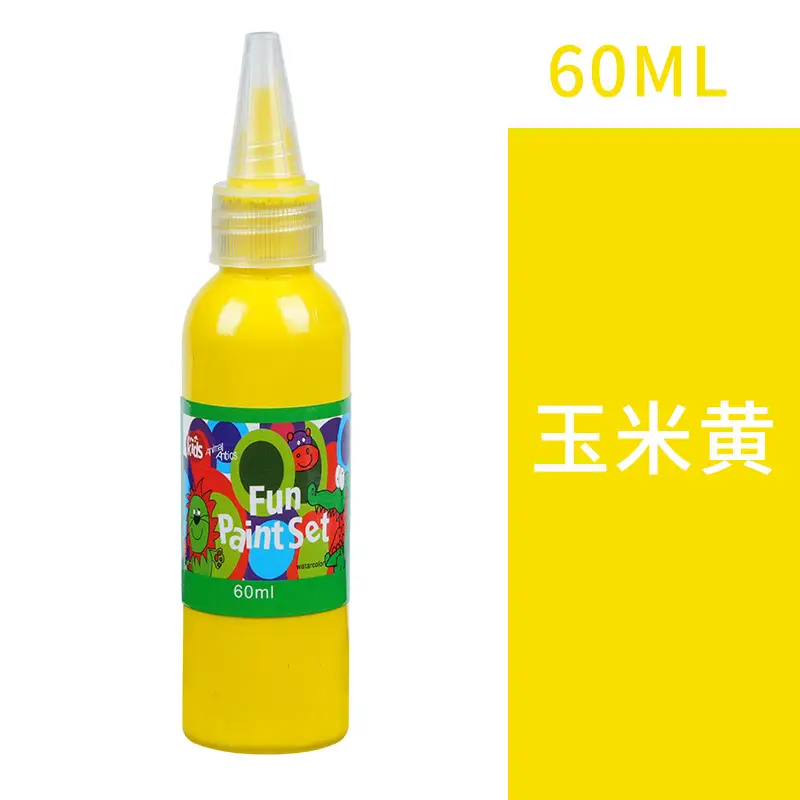 Factory Direct Sales Children's Finger Watercolor Washable Bottled 60ml Kindergarten Watercolor